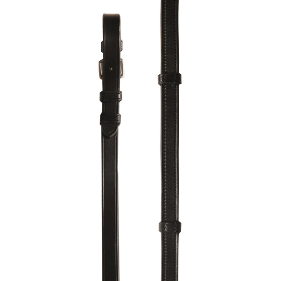 Rubber Lined Reins with Leather Stops