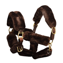  Europa Sheepskin 9-Piece Halter Set - Brown