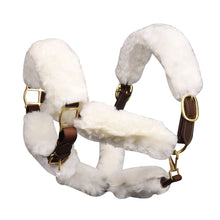  Europa Sheepskin 9-Piece Halter Set - White