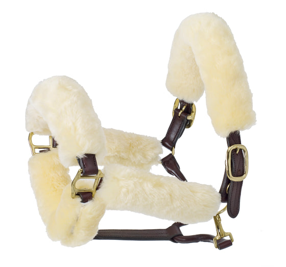 Europa Sheepskin 6-Piece Halter Set - Cream