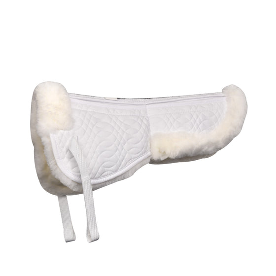 Europa Sheepskin 4-Shim Half Pad - White/White