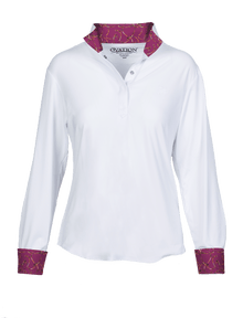  Women's Jorden II DX Long Sleeve Show Shirt - White/Orchid Vintage Rein