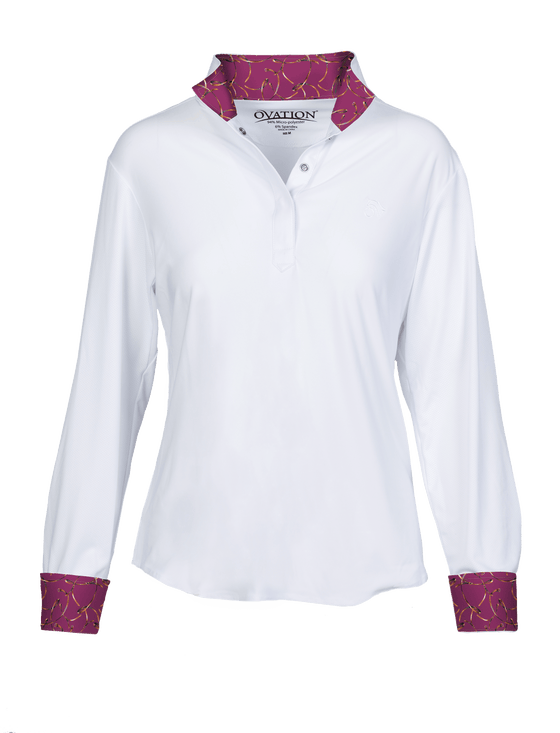 Women's Jorden II DX Long Sleeve Show Shirt - White/Orchid Vintage Rein