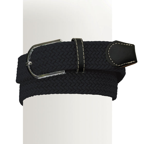 Women's Braided Stretch Belt - Black