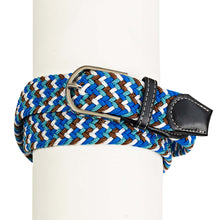  Women's Braided Stretch Belt - Denim/Teal/Mocha