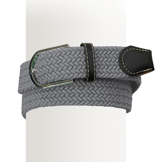 Women's Braided Stretch Belt - Grey