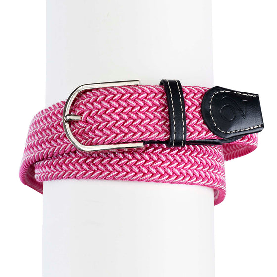 Women's Braided Stretch Belt - Pink/Rose