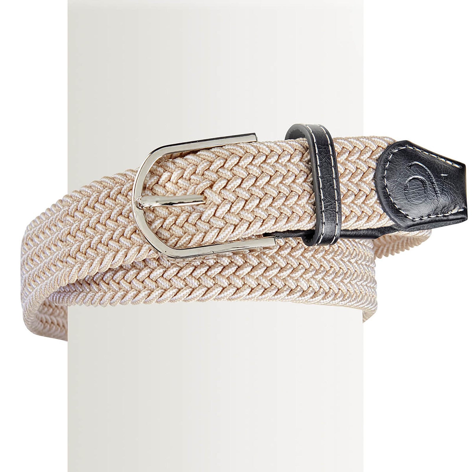 Women's Braided Stretch Belt - Stone