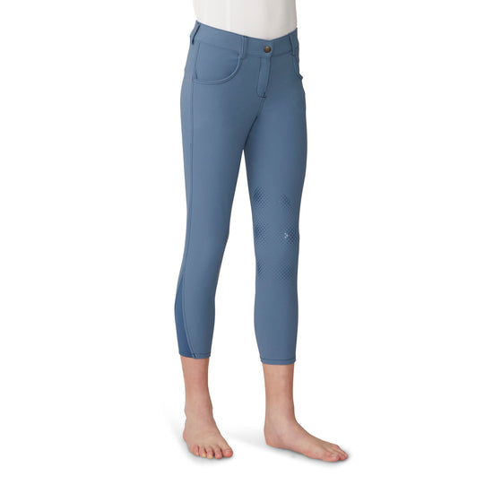 Girls' Bellissima Silicone Knee Patch Breech - Indigo