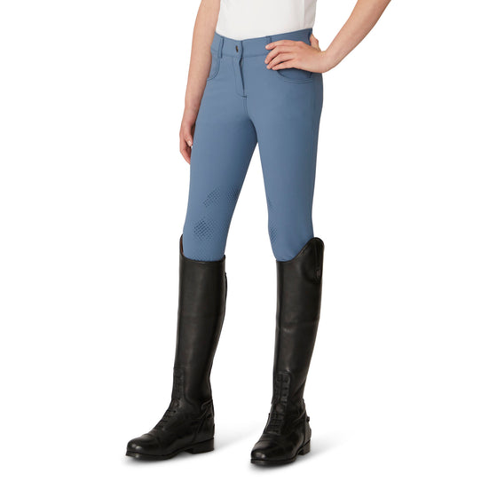 Girls' Bellissima Silicone Knee Patch Breech - Indigo