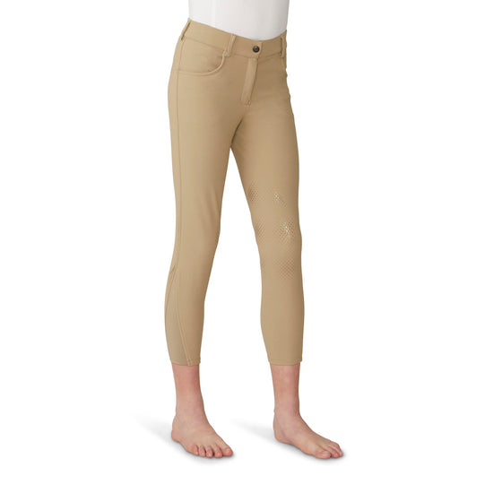 Girls' Bellissima Silicone Knee Patch Breech - Neutral Beige