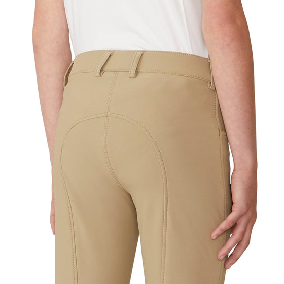 Girls' Bellissima Silicone Knee Patch Breech - Neutral Beige