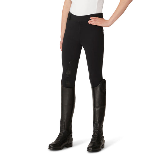 Girls' Equinox Silicone Knee Patch Winter Breech - Black