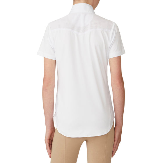 Girls' Ellie II Short Sleeve Show Shirt - White/Zebra