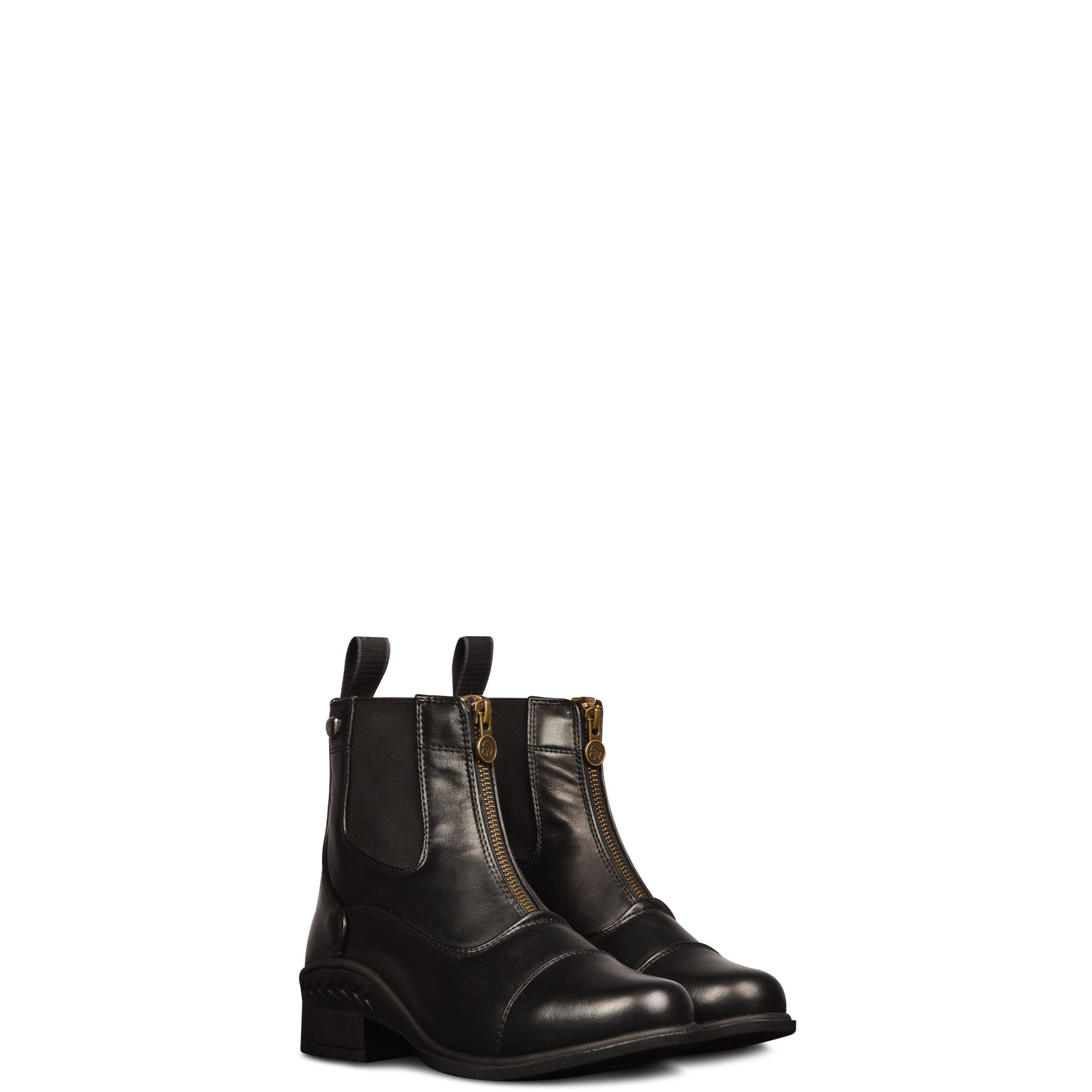 Rhinegold Boston Zip Front Lederen Paddock Boot, Zwart, 5 (EU38 Rhinegold Boston Zip Front Lederen Paddock Boot, Zwart, 5 (EU38