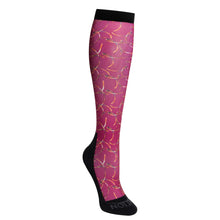  Footzees Boot Sock - Orchid Vintage Reins