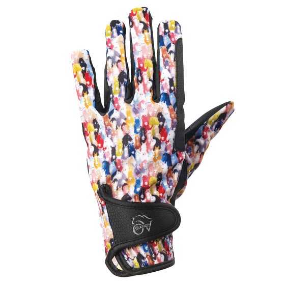 Women's PerformerZ Riding Gloves - Playful Foxes