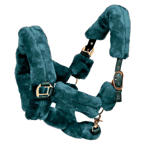 Rose Gold Fleece Shipping Halter - Hunter