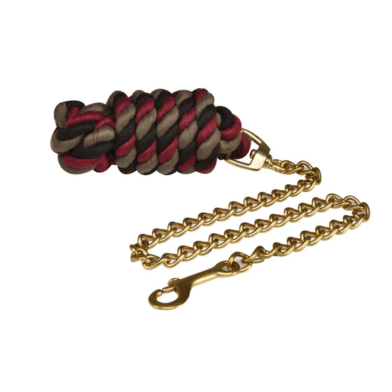 SofTouch Lead with Chain and Snap - Burgundy/Black/Grey