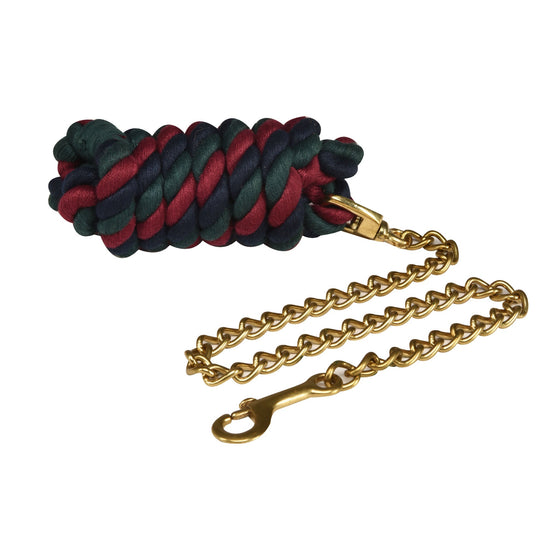 SofTouch Lead with Chain and Snap - Green/Navy/Burgundy