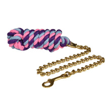  SofTouch Lead with Chain and Snap - Purple/Sky Blue/Pink