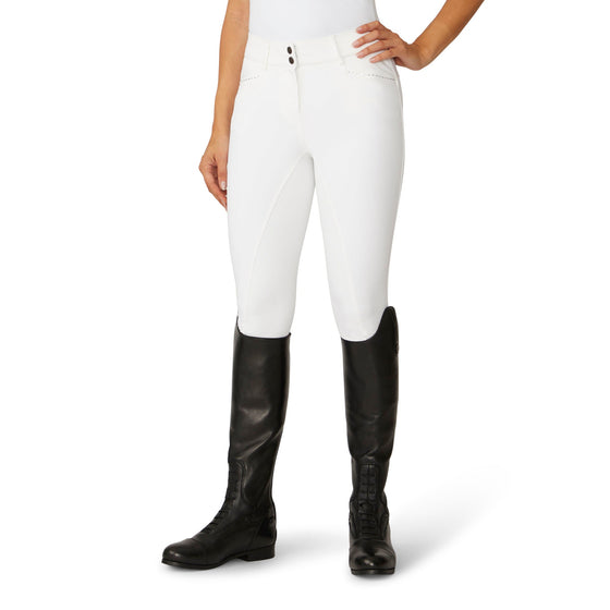 Women's Elegance Sparkle Full Seat Breech - White