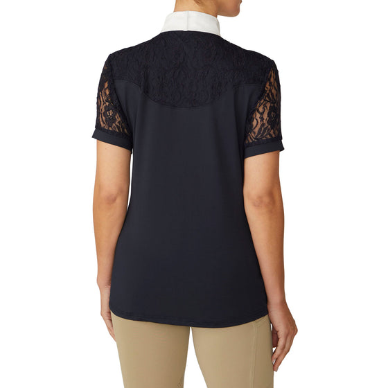 Women's Elegance Lace Show Shirt - Navy