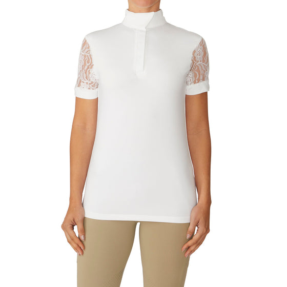 Women's Elegance Lace Show Shirt - White