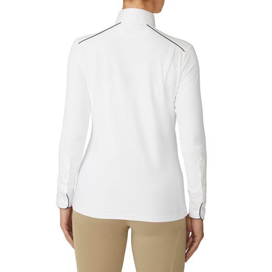 Women's Elegance Performance Show Shirt - White/Navy