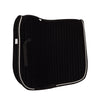 Elegance Velvet Dressage Saddle Pad - Grey/White/Black