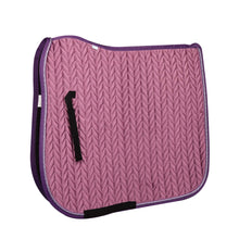  Elegance Velvet Dressage Saddle Pad - Purple/Mauve/Purple