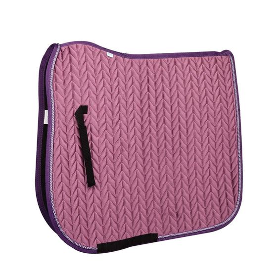 Elegance Velvet Dressage Saddle Pad - Purple/Mauve/Purple