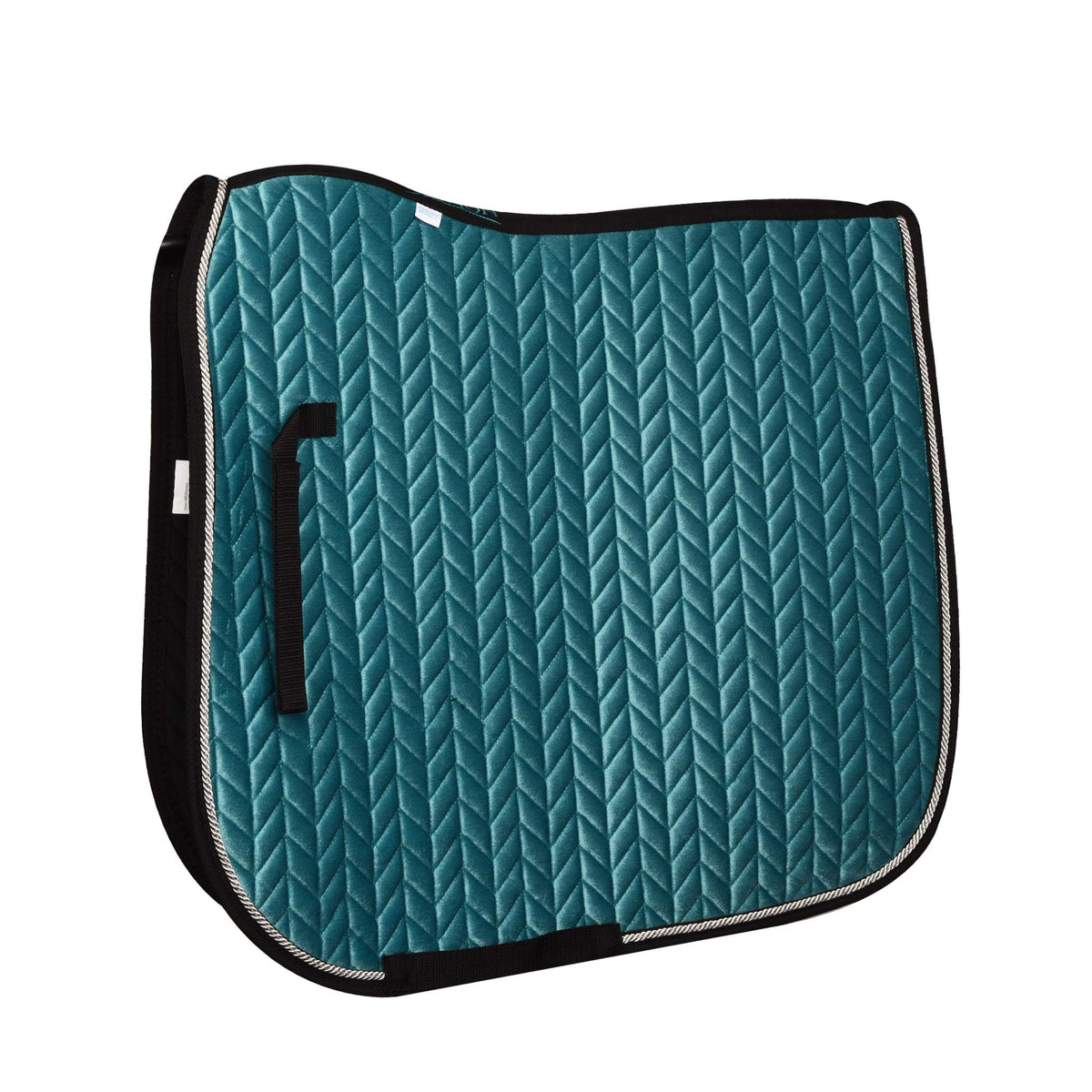 Elegance Velvet Dressage Saddle Pad Teal/Silver/Black Ovation Riding