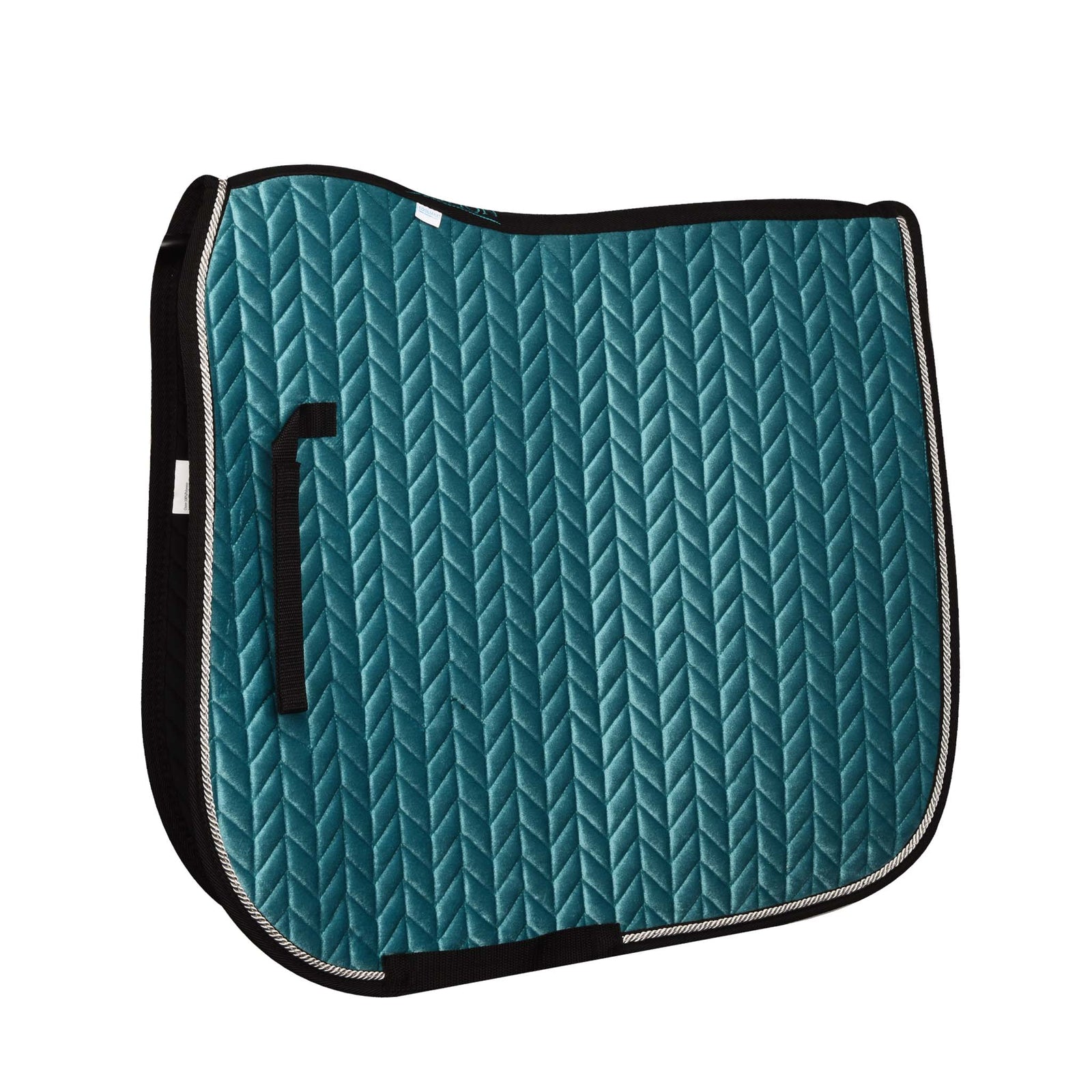 Mezza foderata soffice sella panno pad full size numnah TEAL/grigio Mezza foderata soffice sella panno pad full size numnah TEAL/grigio