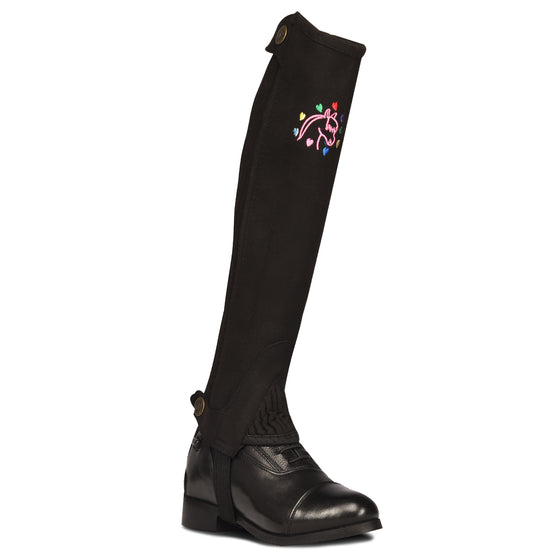 Kids' Emborided Amara Suede Half Chaps