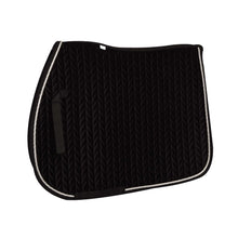  Elegance Velvet All-Purpose Saddle Pad - Black/Silver/Black