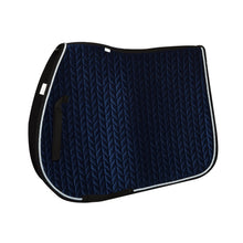  Elegance Velvet All-Purpose Saddle Pad - Blue/Light Blue/Black