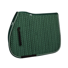  Elegance Velvet All-Purpose Saddle Pad - Dark Green/Light Green/Dark Green