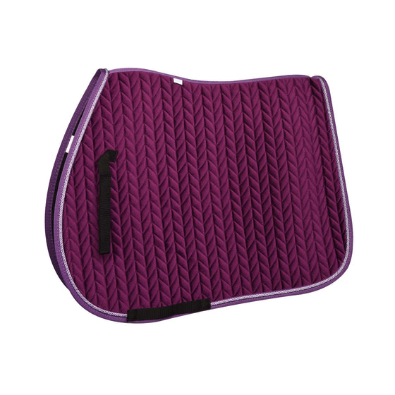 Elegance Velvet All-Purpose Saddle Pad - Purple/Mauve/Purple