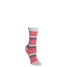  Bamboo Crew Sock - Confetti Stripe Horseshoe