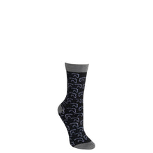  Bamboo Crew Sock - Grey Horses