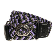  Women's Signature Braided Interlocking Belt - Black/Lavender/Grey