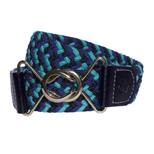  Women's Signature Braided Interlocking Belt - Navy/Roy/Reef