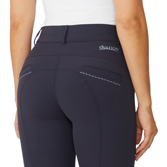 Women's Elegance Knee Patch Breech - Navy