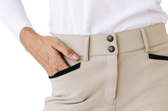 Women's Dynamic Knee Patch Breech - Show Tan