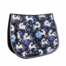  Altitude All-Purpose Saddle Pad - Blue Whimsical Horses