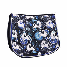  Altitude All-Purpose Saddle Pad - Pony - Blue Whimsical Horses