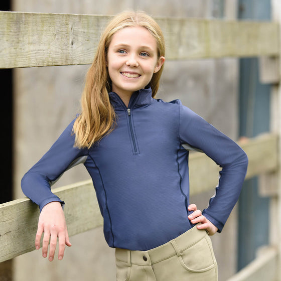 Altitude Child's Sun Shirt LS-Navy/Grey