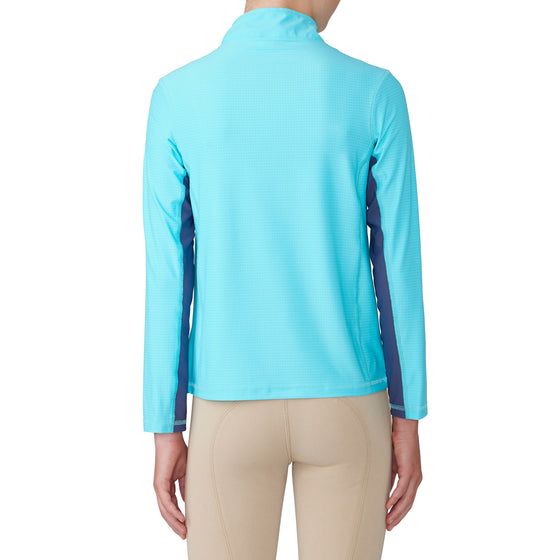 Kid's Altitude Sun Shirt Long Sleeve - Aqua/Navy