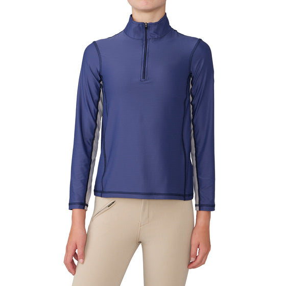 Altitude Child's Sun Shirt LS-Navy/Grey